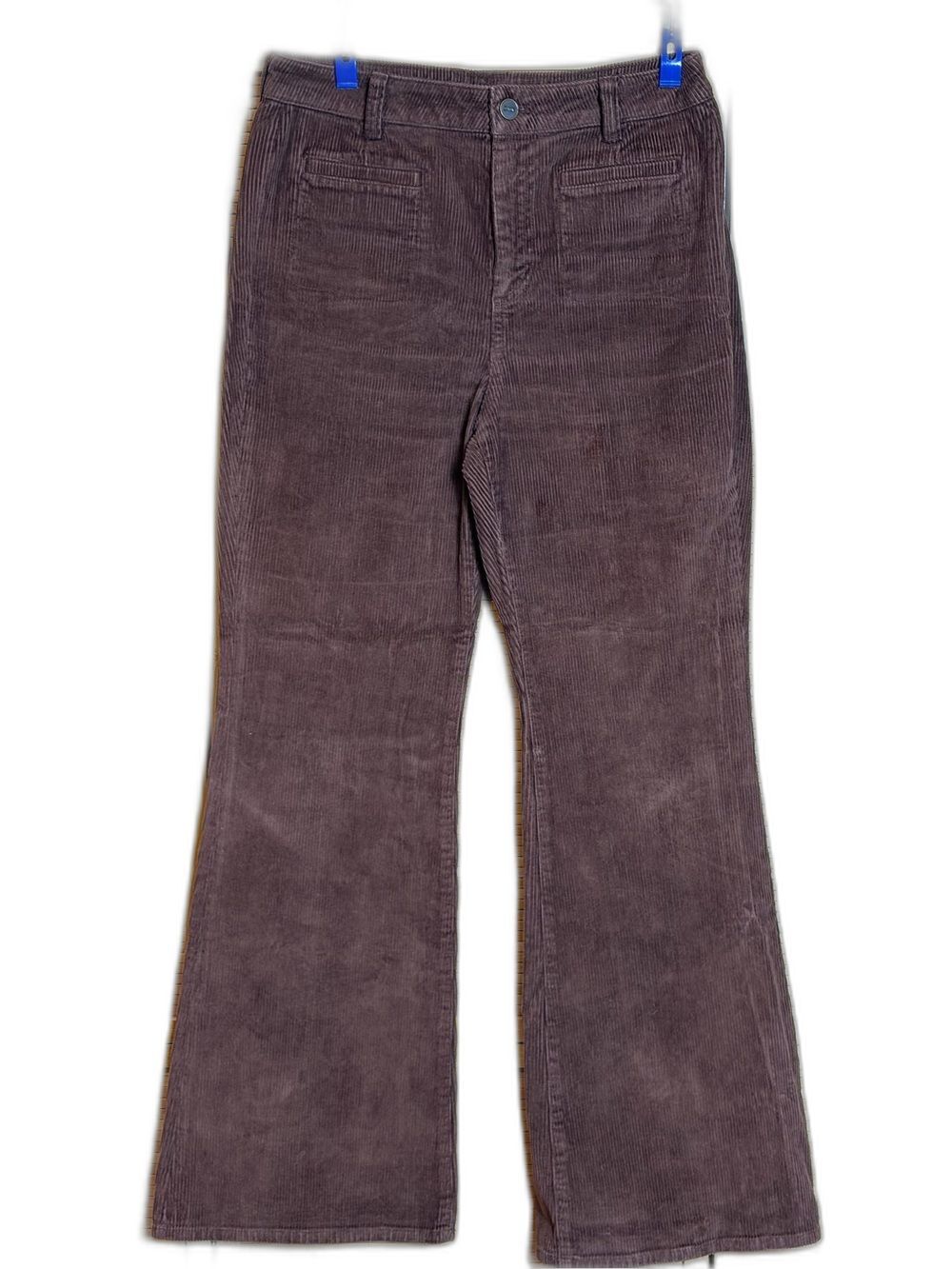 Women’s Brown Corduroy Flare Jeans Front Pockets 26P Inseam 28.5
